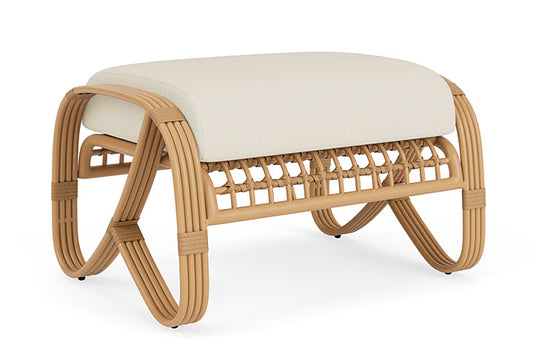Lloyd Flanders - Riviera Ottoman In Camel Finish With Sailcloth Sailor Fabric - 278017152434 view 2