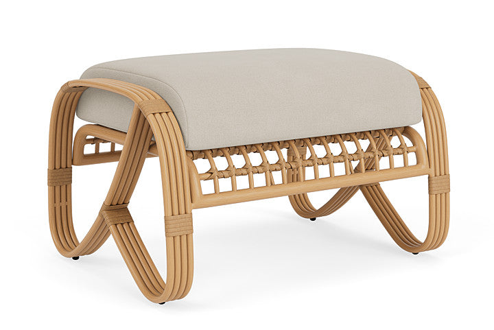 Lloyd Flanders - Riviera Ottoman In Camel Finish With Sandberg Flax Fabric - 2780171522027 view 2