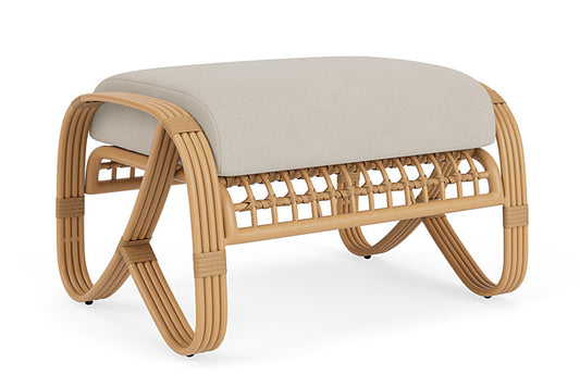 Lloyd Flanders - Riviera Ottoman In Camel Finish With Sandberg Flax Fabric - 2780171522027 view 2