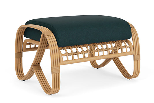 Lloyd Flanders - Riviera Ottoman In Camel Finish With Sandberg Lagoon Fabric - 2780171522039 view 2