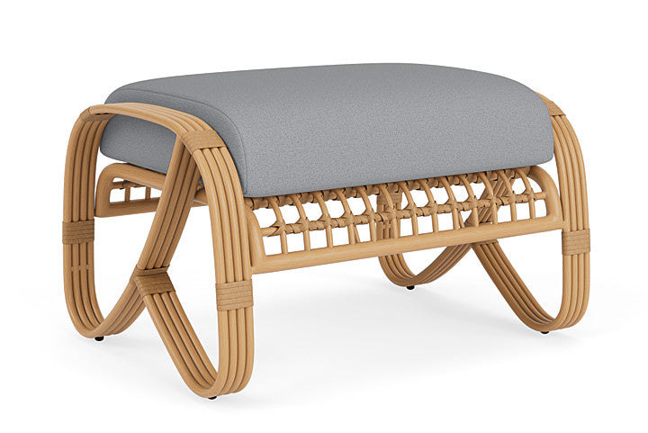 Lloyd Flanders - Riviera Ottoman In Camel Finish With Sandberg Pewter Fabric - 2780171522029 view 2