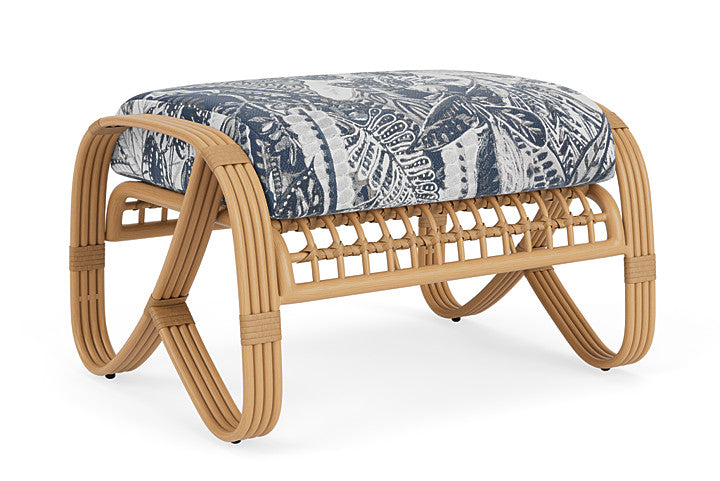 Lloyd Flanders - Riviera Ottoman In Camel Finish With Wayfarer Mist Fabric - 2780171522074 view 2