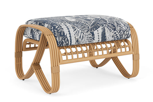 Lloyd Flanders - Riviera Ottoman In Camel Finish With Wayfarer Mist Fabric - 2780171522074 view 2