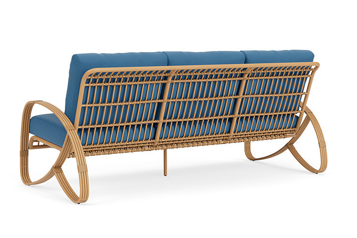 Lloyd Flanders - Riviera Sofa In Camel Finish With Bamboo Bay Sky Fabric - 2780551522007 view 2