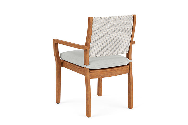 Lloyd Flanders - Teak Loom Back Teak Dining Armchair In Antique White Finish With Bright Side Fog Fabric - 2862010712012 view 2