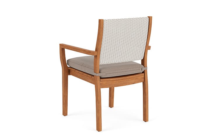Lloyd Flanders - Teak Loom Back Teak Dining Armchair In Antique White Finish With Remy Pebble Fabric - 2862010712002 view 2