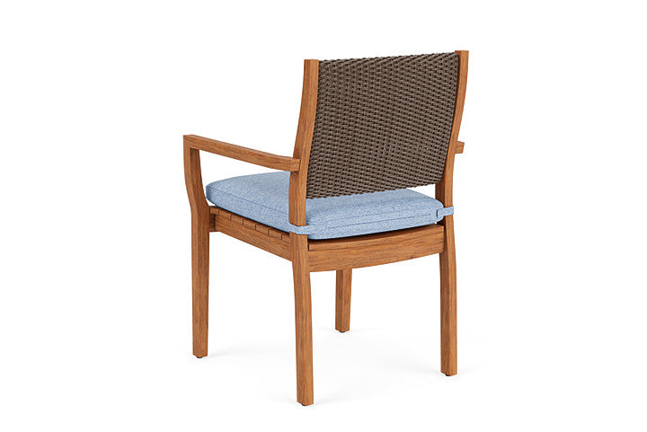 Lloyd Flanders - Teak Loom Back Teak Dining Armchair In Bark Finish With Demo Skyway Fabric - 286201008065 view 2