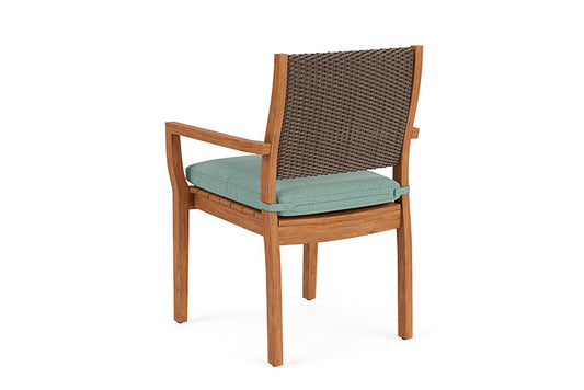 Lloyd Flanders - Teak Loom Back Teak Dining Armchair In Bark Finish With Pavian Pool Fabric - 2862010082045 view 2