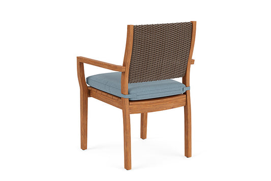 Lloyd Flanders - Teak Loom Back Teak Dining Armchair In Bark Finish With Unearth Mist Fabric - 2862010082068 view 2