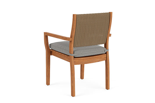 Lloyd Flanders - Teak Loom Back Teak Dining Armchair In Fawn Finish With Rumba Nickel Fabric - 2862010052011 view 2