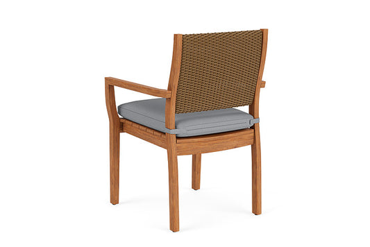 Lloyd Flanders - Teak Loom Back Teak Dining Armchair In Hickory Finish With Sandberg Pewter Fabric - 2862010802029 view 2