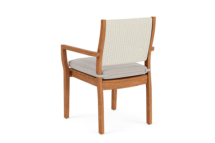 Lloyd Flanders - Teak Loom Back Teak Dining Armchair In Ivory Finish With Remy Cloud Fabric - 2862010462001 view 2