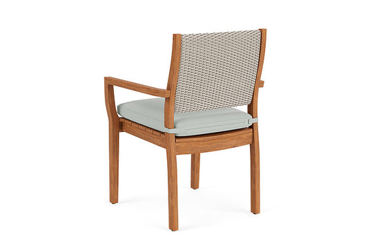 Lloyd Flanders - Teak Loom Back Teak Dining Armchair In Linen Finish With Callen Celadon Fabric - 2862010022024 view 2