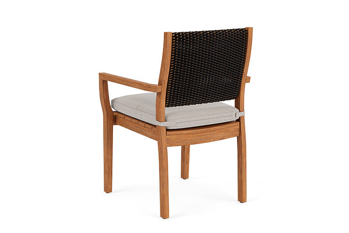 Lloyd Flanders - Teak Loom Back Teak Dining Armchair In Mink Finish With Remy Cloud Fabric - 2862010752001 view 2
