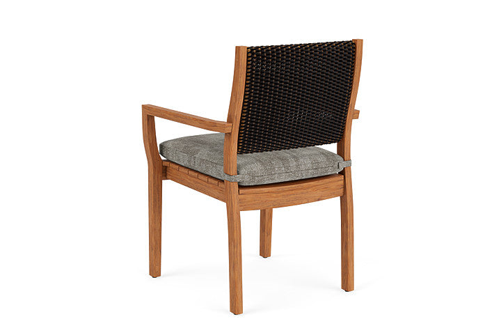 Lloyd Flanders - Teak Loom Back Teak Dining Armchair In Mink Finish With Surface Slate Fabric - 2862010752056 view 2