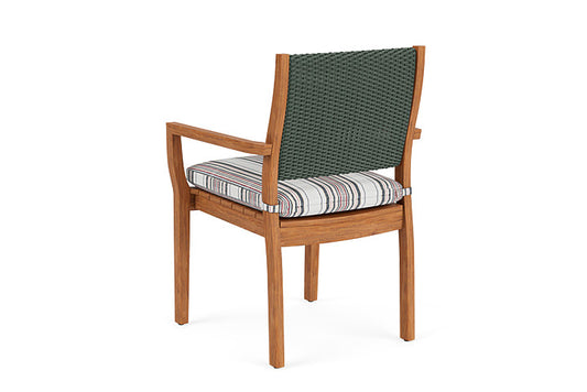 Lloyd Flanders - Teak Loom Back Teak Dining Armchair In Spruce Finish With Deering Cadet Fabric - 2862010302047 view 2