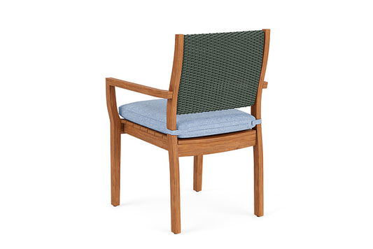 Lloyd Flanders - Teak Loom Back Teak Dining Armchair In Spruce Finish With Demo Skyway Fabric - 286201030065 view 2