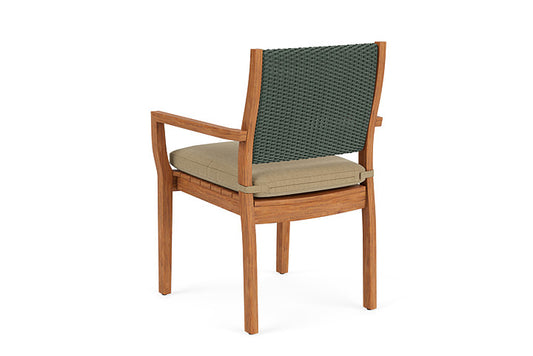 Lloyd Flanders - Teak Loom Back Teak Dining Armchair In Spruce Finish With Loveboat Saffron Fabric - 2862010302009 view 2
