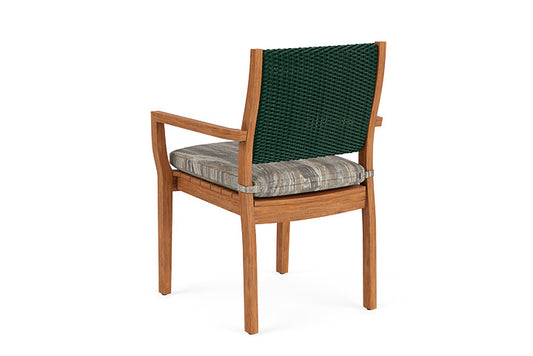 Lloyd Flanders - Teak Loom Back Teak Dining Armchair In Woodland Finish With Woodgrain Ash Fabric - 286201025723 view 2