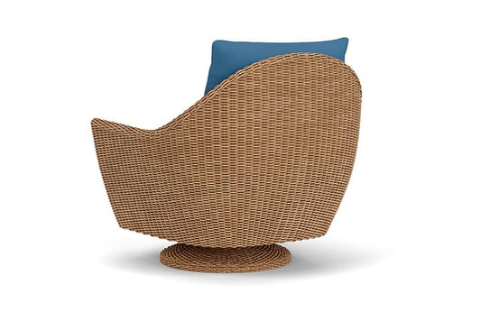 Lloyd Flanders - Tobago Swivel Rocker Lounge Chair In Hyacinth Finish With Bamboo Bay Sky Fabric - 4260810932007 view 2