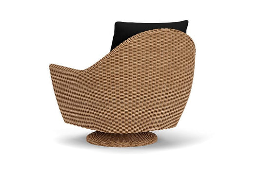 Lloyd Flanders - Tobago Swivel Rocker Lounge Chair In Hyacinth Finish With Canvas Black Fabric - 426081093157 view 2