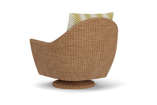 Lloyd Flanders - Tobago Swivel Rocker Lounge Chair In Hyacinth Finish With Clock Out Dew Fabric - 4260810932083 view 2