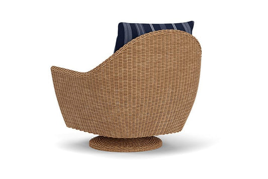 Lloyd Flanders - Tobago Swivel Rocker Lounge Chair In Hyacinth Finish With Consider Indigo Fabric - 4260810931969 view 2