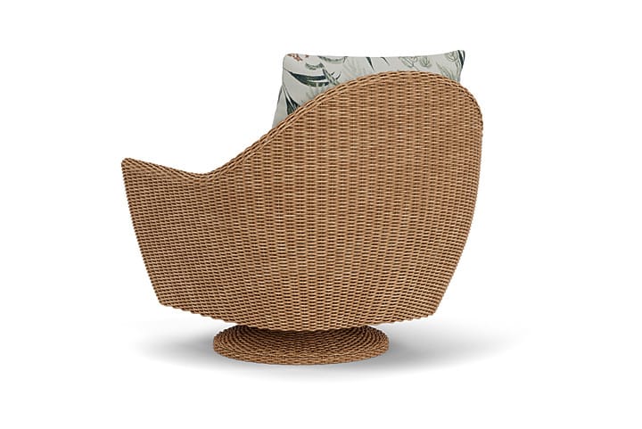 Lloyd Flanders - Tobago Swivel Rocker Lounge Chair In Hyacinth Finish With Delicate Botanical Sage Fabric - 4260810932075 view 2