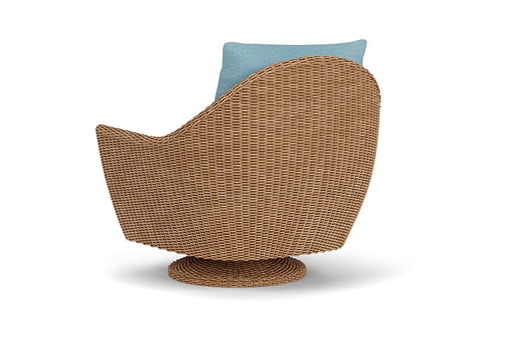 Lloyd Flanders - Tobago Swivel Rocker Lounge Chair In Hyacinth Finish With Leeds Light Blue Fabric - 4260810932058 view 2