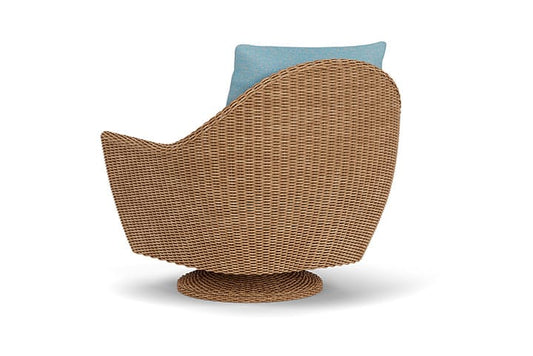 Lloyd Flanders - Tobago Swivel Rocker Lounge Chair In Hyacinth Finish With Leeds Light Blue Fabric - 4260810932058 view 2