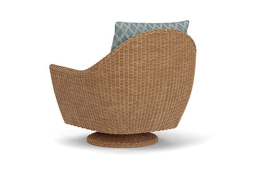 Lloyd Flanders - Tobago Swivel Rocker Lounge Chair In Hyacinth Finish With Luna Mist Fabric - 4260810932070 view 2
