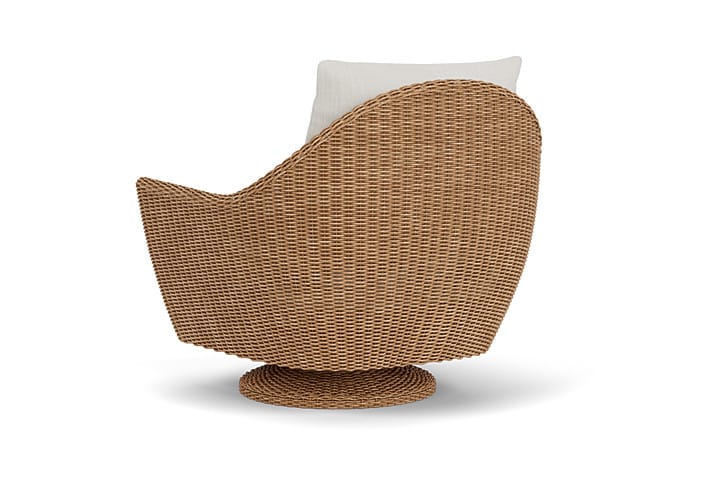 Lloyd Flanders - Tobago Swivel Rocker Lounge Chair In Hyacinth Finish With Rollo Linen Fabric - 4260810932020 view 2