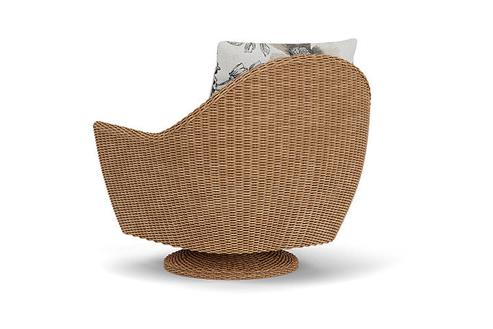 Lloyd Flanders - Tobago Swivel Rocker Lounge Chair In Hyacinth Finish With Serena Floral Dove Fabric - 4260810932077 view 2