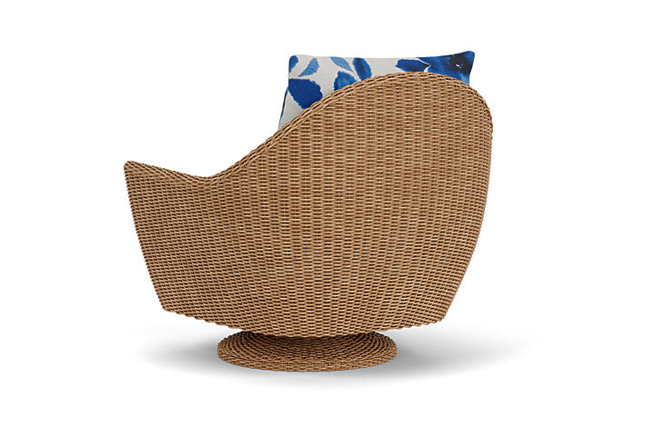 Lloyd Flanders - Tobago Swivel Rocker Lounge Chair In Hyacinth Finish With Watercolor Blossom Capri Fabric - 426081093672 view 2