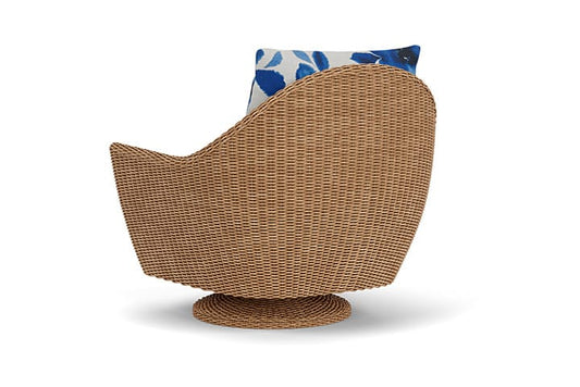 Lloyd Flanders - Tobago Swivel Rocker Lounge Chair In Hyacinth Finish With Watercolor Blossom Capri Fabric - 426081093672 view 2