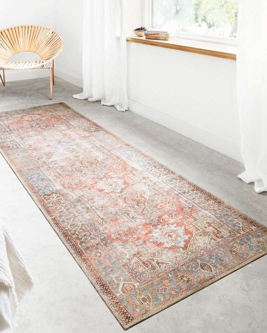 Loloi - Loren Terracotta / Sky 2-6in x 7-6in Runner Rug - LORELQ-15TCSC2676 view 2