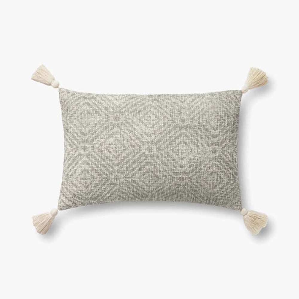 Loloi - P0621 Lt Grey 13in x 21in Cover w/Poly Pillow - PSETP0621LC00PIL5 veiw 1