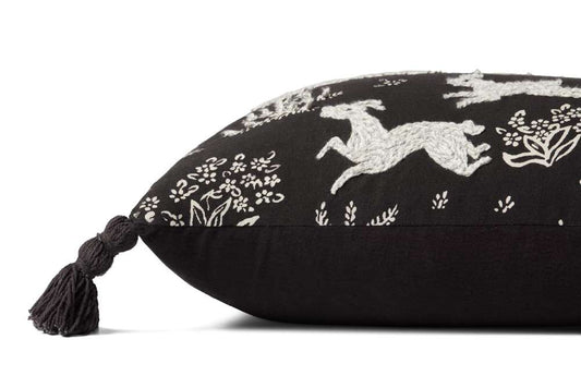 Loloi - PLL0027 Black / Ivory 13in x 21in Cover Only Pillow - P012PLL0027BLIVPIL5 veiw 2