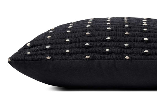 Loloi - PLL0118 Black 18 x 18 Cover w/Down Pillow - DSETPLL0118BL00PIL1 veiw 2