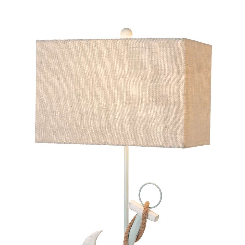 Lux Lighting - Anchor 28in Distressed Blue Polyresin Coastal Table Lamp, (Set of 2) - LUX-54402-BLUE veiw 4