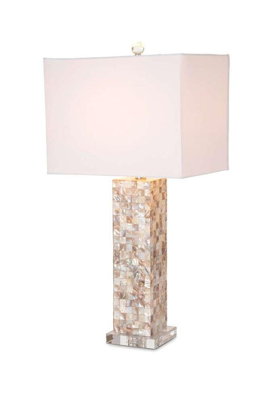 Lux Lighting - Harper 28in Nature Mother of Pearl Table lamp w/ Crystals, (Set of 2) - LUX-1720-PEARL veiw 2
