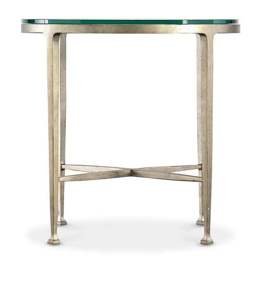 M Furnishings - Cora Glass Top Round Side Table - M14-80113-95 veiw 2