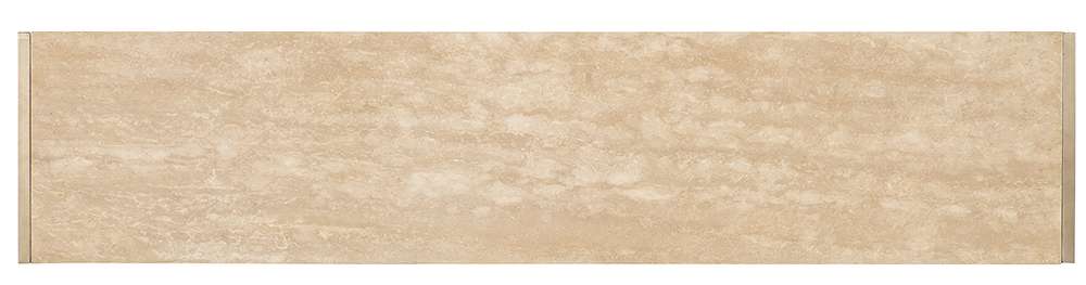 M Furnishings - Hammon Travertine/Metal Square Console Table - M11-80151-00 veiw 3