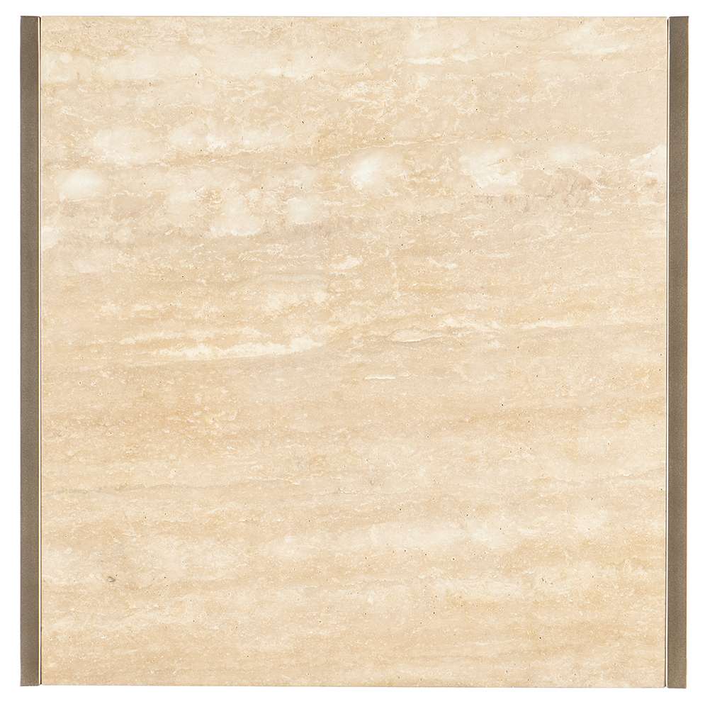 M Furnishings - Hammon Travertine/Metal Square Side Table - M11-80113-00 veiw 3