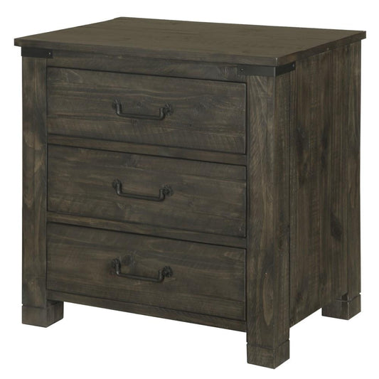 Magnussen - Abington 3 Drawer Nightstand in Weathered Charcoal - B3804-01 veiw 2