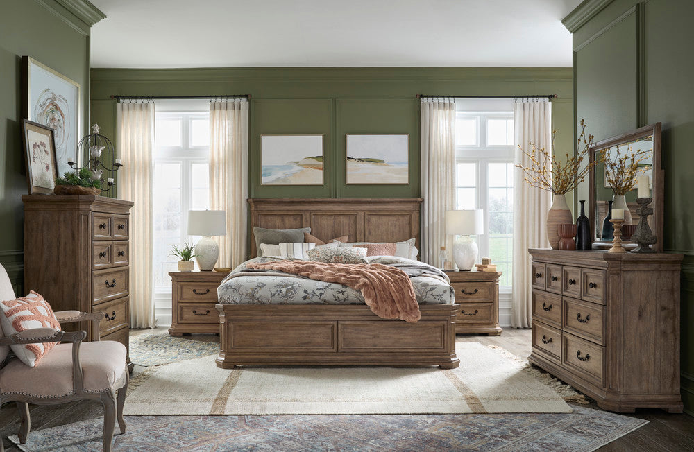 Magnussen - Adler Court Florentine Walnut King Panel Bed With Nightstand - B5991-64-KIT1 view 9