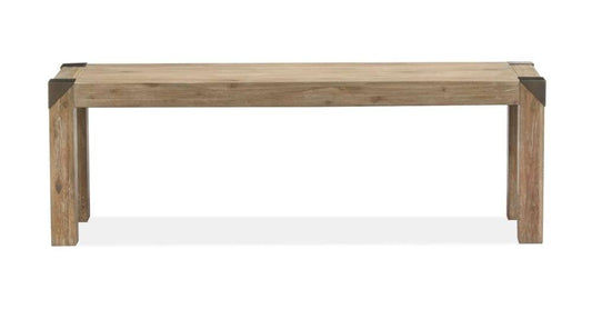 Magnussen - Ainsley Bench in Cerused Khaki - D5333-69 veiw 2