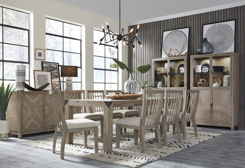 Magnussen - Ainsley Cerused Khaki Extendable Rectangular Dining Table With 6 Side Chairs And 2 Host Chairs - D5333-20-KIT37 view 12