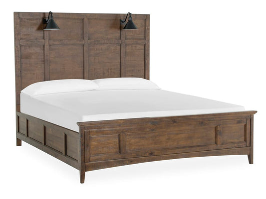 Magnussen - Bay Creek Toasted Nutmeg California King Lamp Panel Bed With Nightstand - B4398-79-KIT1 view 2