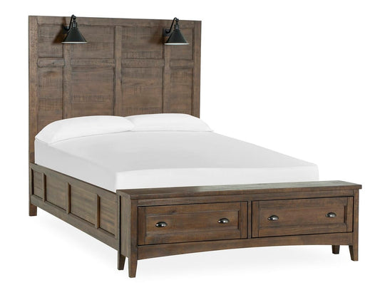 Magnussen - Bay Creek Toasted Nutmeg Queen Lamp Panel Storage Bed With Small Nightstand - B4398-59B-KIT7 view 2